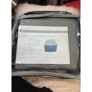 Outdoor Large Patio Armless Chair Cover 020WC-AS-NF Fits 28”Wx 34”D x 33”H Blue